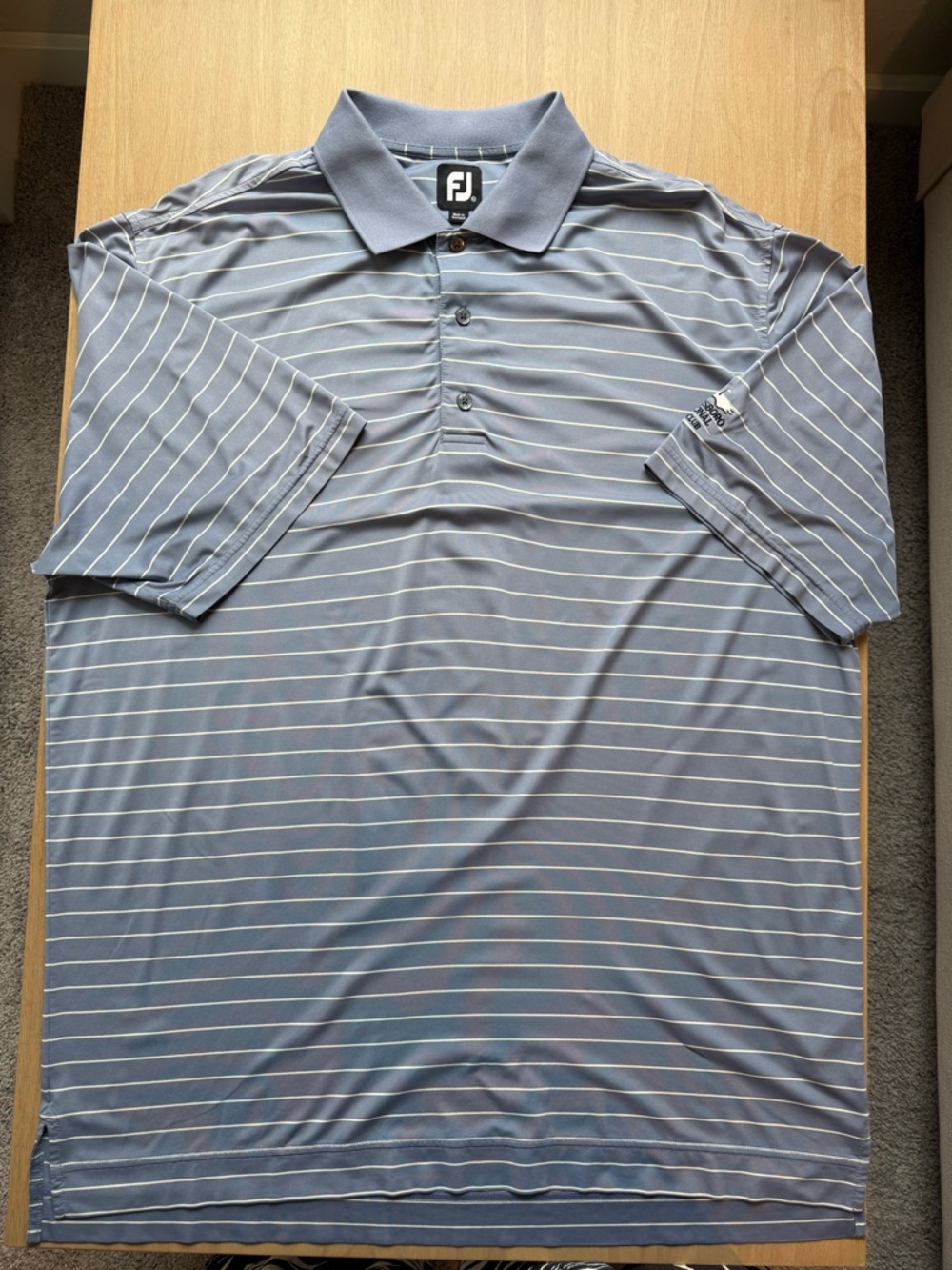 FootJoy Men's Blue Striped Golf Polo XL